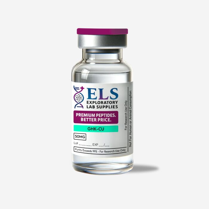 GHK-Cu copper research peptide vial — lab tested