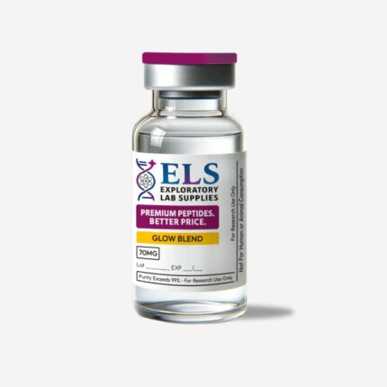 GLOW research peptide blend vial — lab tested